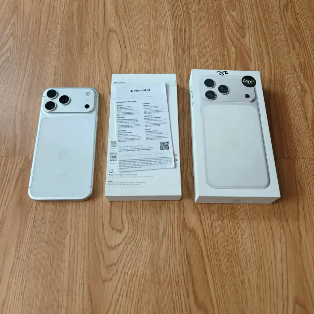 iPhone 17 Pro Max 256GB Fullset Mulus Resmi iBox