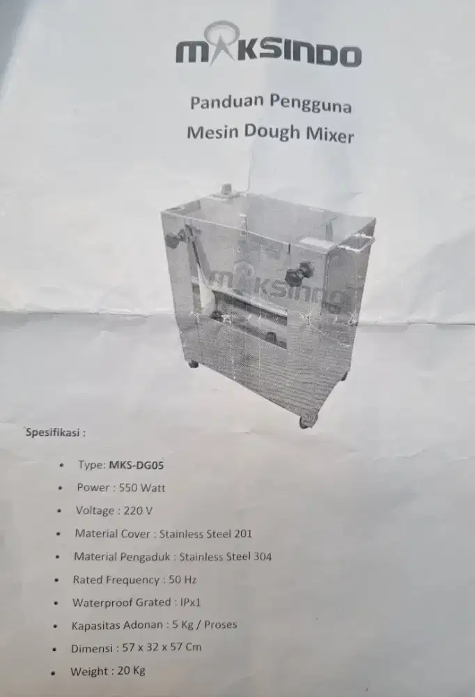 Mesin Mixer untuk buat adonan donat, pempek dll