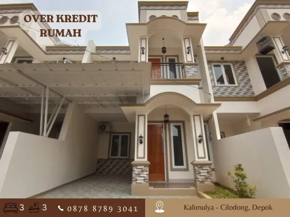 Rumah OVER KREDIT 93JT 2LT di Kalimulya Cilodong Depok dkt Stasiun KRL