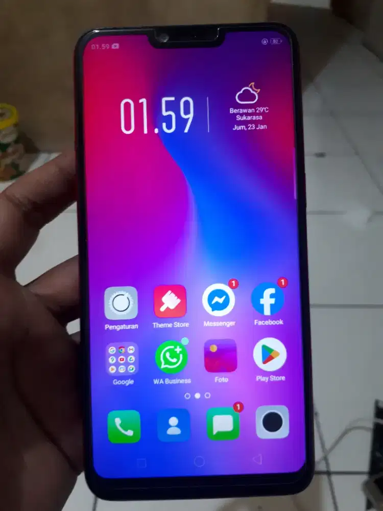 Oppo A3s 4G 2/16 layar 6.2 inchi mulus