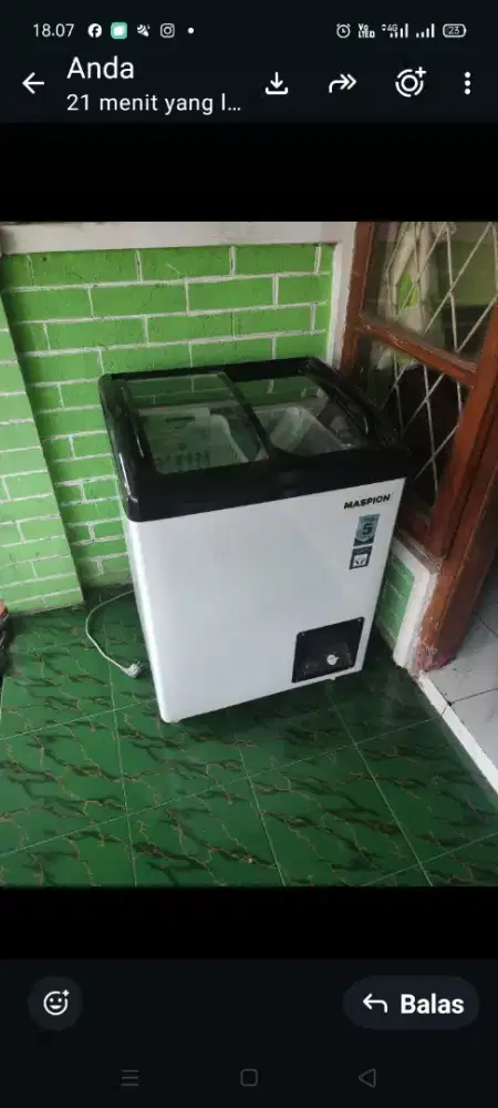 Frezeer maspion 100L bagus