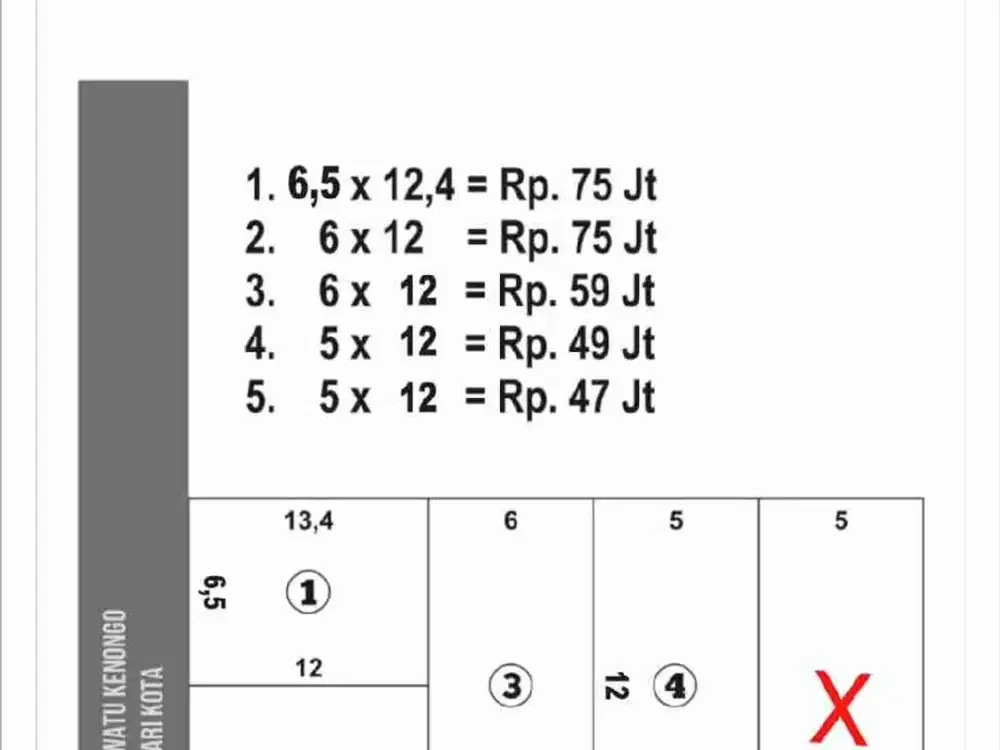 Sisa 3 Unit Tanah Kavling Pekarangan siap Bangun di Desa Watukenongo, Mojosari, Mojokerto