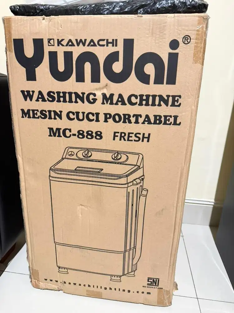 MESIN CUCI PORTABLE 1 TABUNG YUNDAI 4,5 KG MC 888 COCOK UNTUK KOST