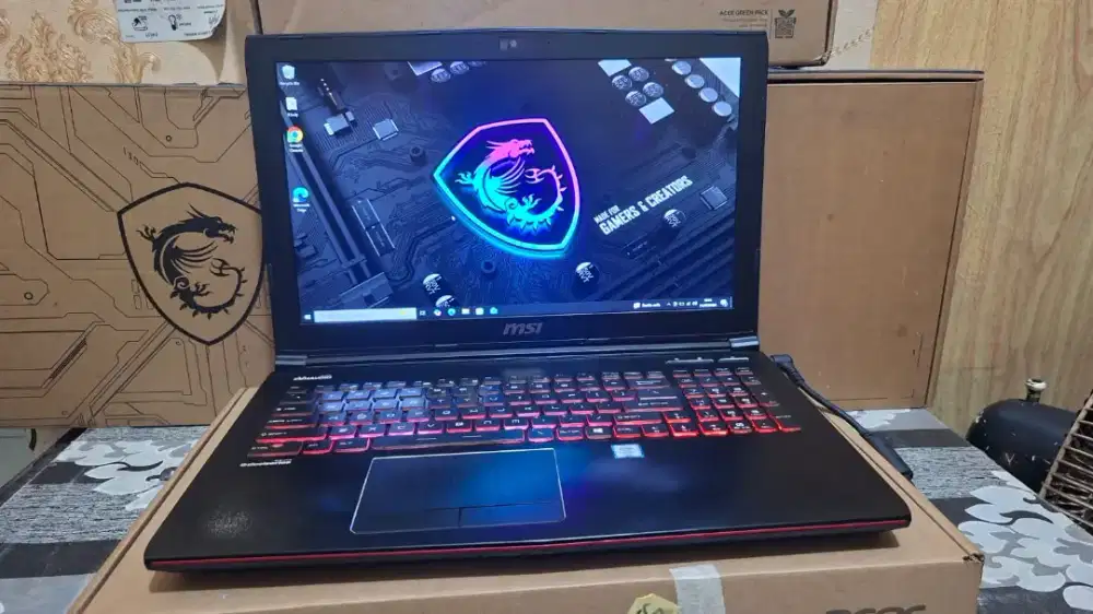 Laptop MSI GE62 6QD - CORE I7 GEN6 -SSD 256GB -8GB -SIAP PAKAI