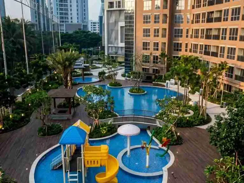 Apartemen fully furnished 2BR balcony dekat JIEXPO kemayoran jakpus