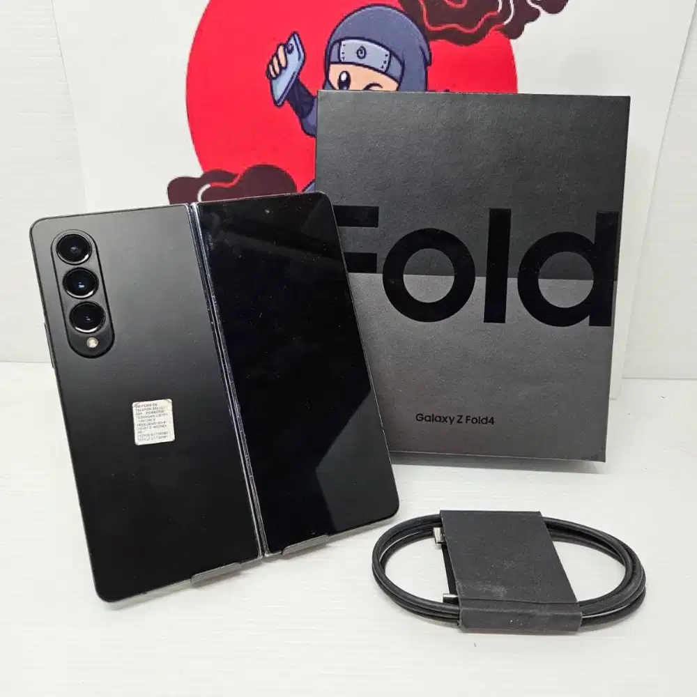 Samsung Galaxy Z Fold 4 Black 256GB Fullset Ex Inter Sinyal On