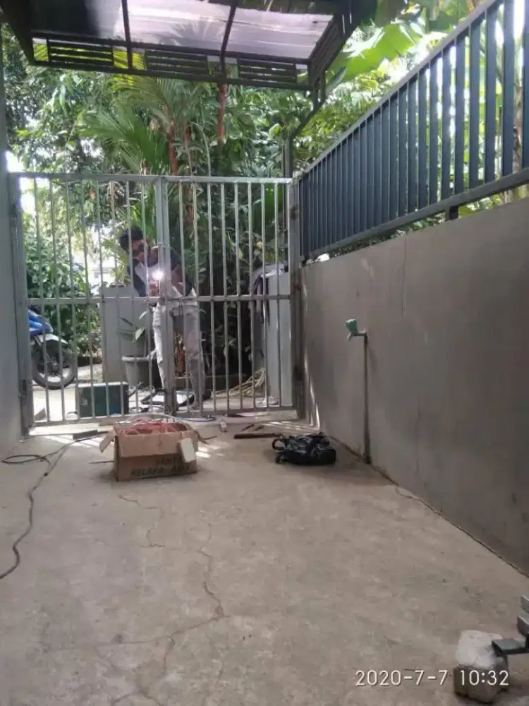 Tukang las kanopi pagar tralis mezanin