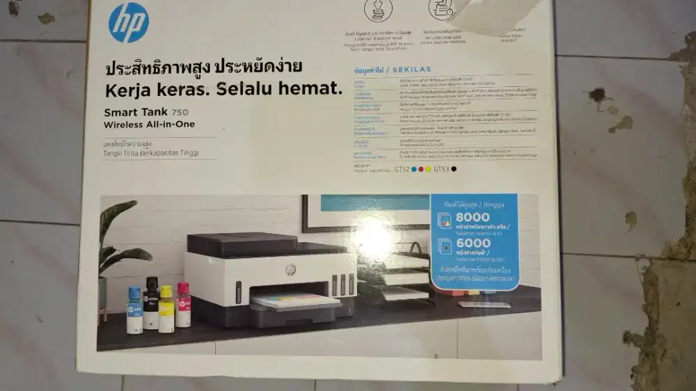 Dijual printer Hp smart tank 750 wireless all in one