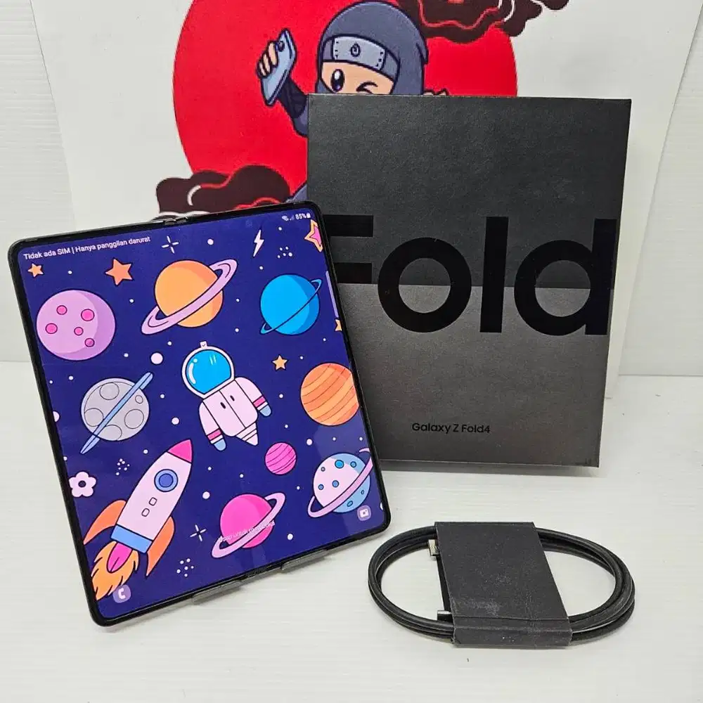 No Minus Samsung Galaxy Z Fold 4 Black 12/256 Fullset Ex Inter