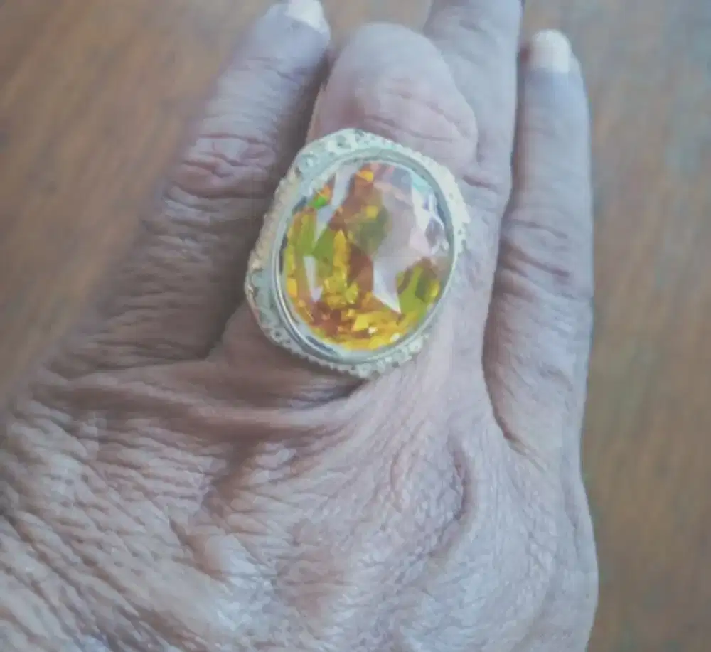 batu cincin yellow citrin size jumbo