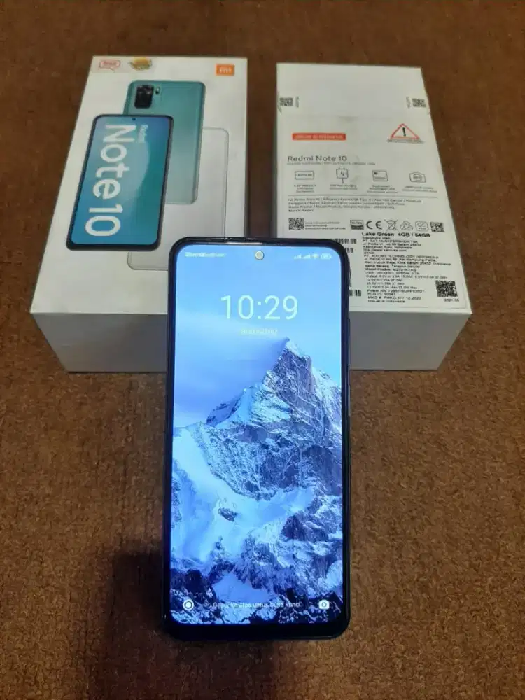 Redmi note 10 4/64 fullset original mulus