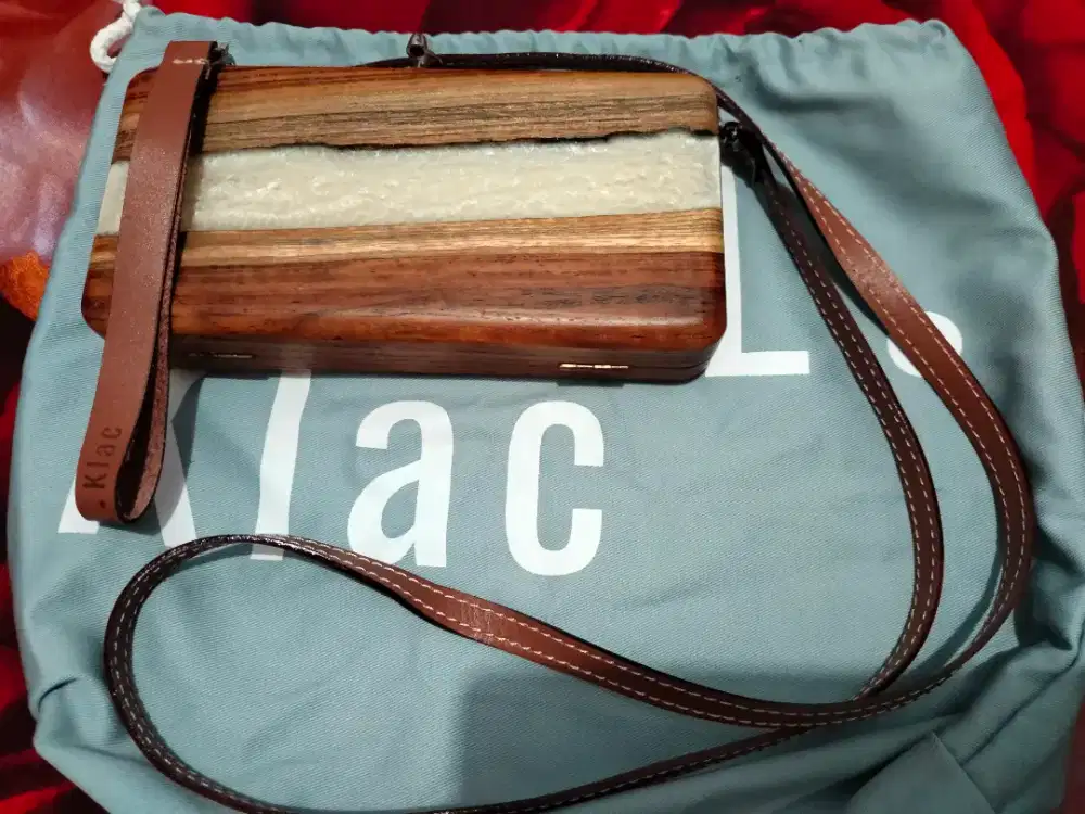 Tas kayu like new baru sekali pakai