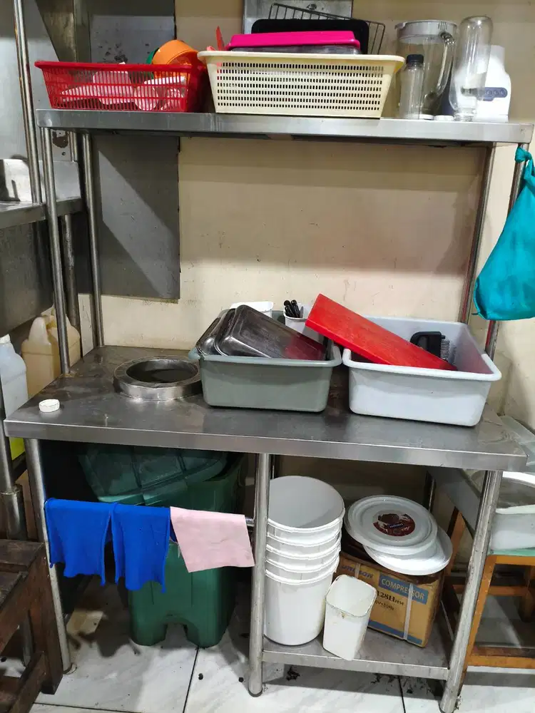 Dishwash Landing Table Hole 113 SS Topshelf Stainless Steel 118x60x150
