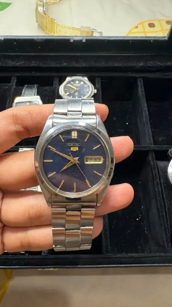 Seiko 5 Automatic Vintage 7009-876A Original Japan Blue Dial Day Date