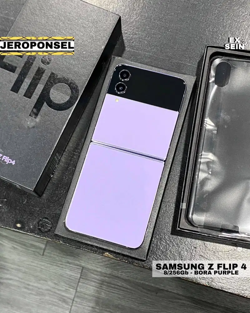 SAMSUNG GALAXY Z FLIP 4 256GB PURPLE LIKE A NEW MASIH PLASTIKAN