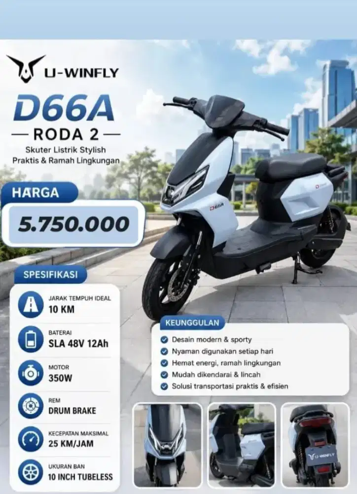 Cicilan sepeda listrik uwinfly cuma ktp