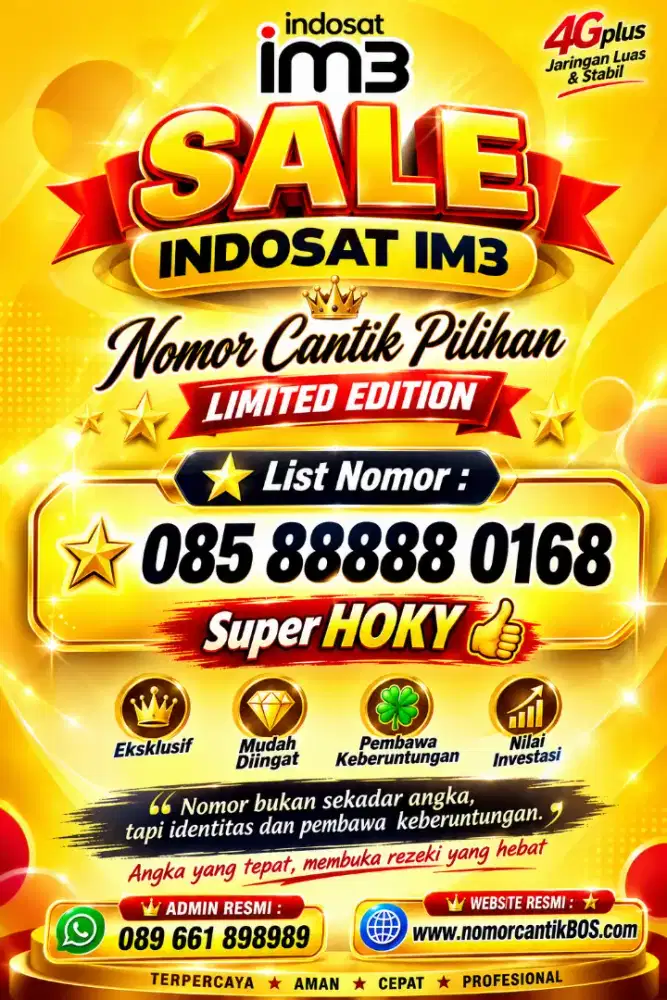 Nomor Cantik Indosat im3 SUPER I LU FA 168