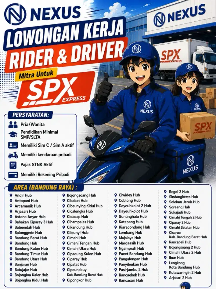 LOKER KURIR - WILAYAH BANDUNG RAYA
