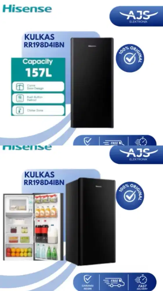 Kulkas hisense RR198D4IBN