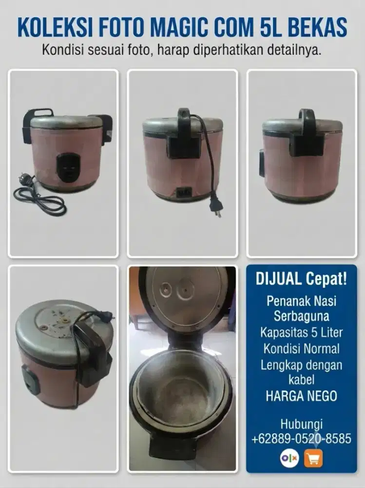 Rice Cooker / Magic Com Jumbo Kapasitas 5 Liter