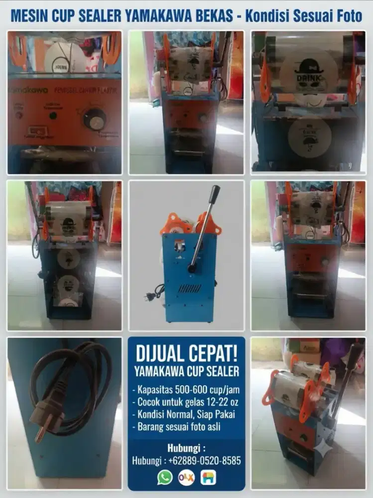Mesin Cup Sealer Yamakawa Manual - Bekas Kondisi Normal [SIAP PAKAI]