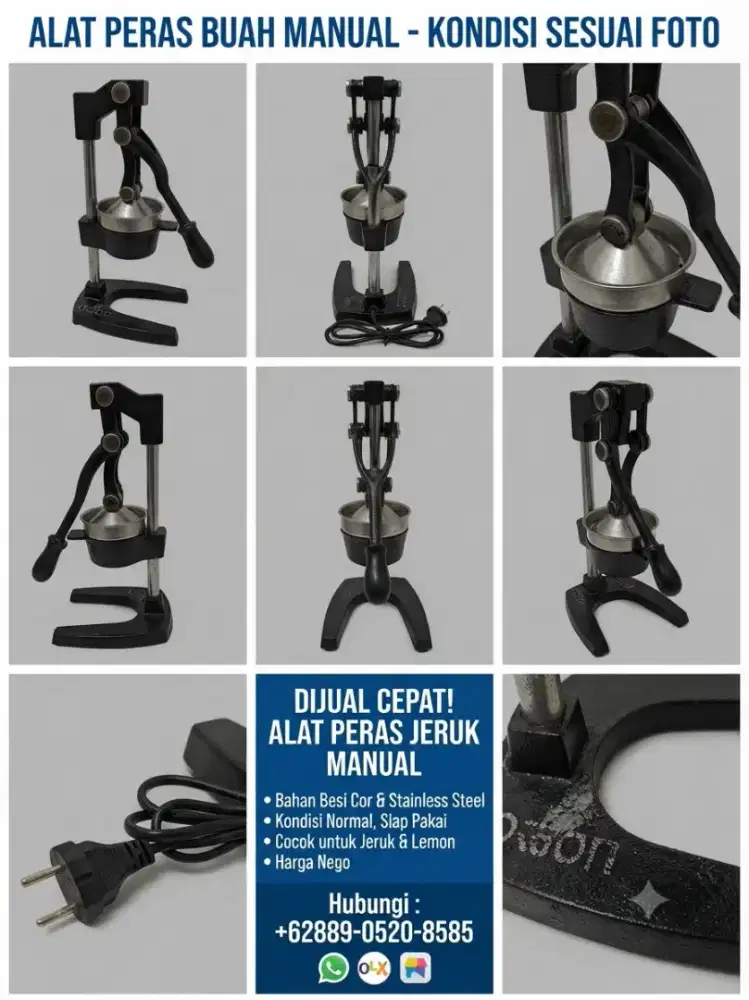 Alat Peras Jeruk / Buah Manual Heavy Duty Cast Iron (Besi Cor)