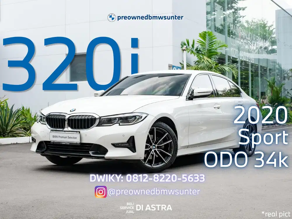 [KM34.800] BMW 320i Sport AT 2020 Putih Metalik