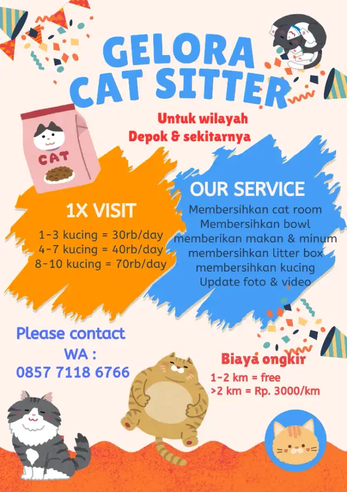 Cat Sitter wilayah depok & sekitarnya