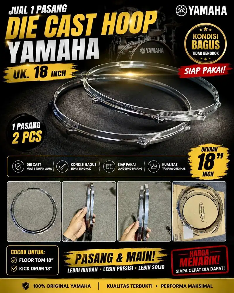 Die cast hoop yamaha 18 inch