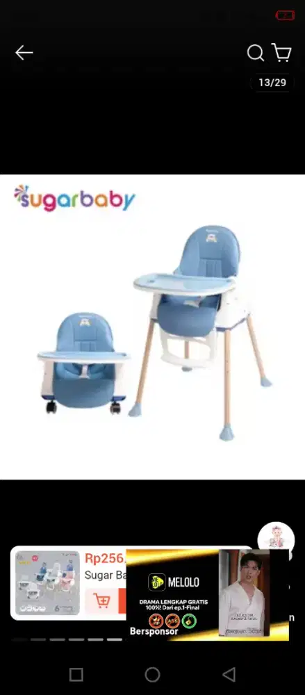 Jual cepat kursi makan bayi murah mulus