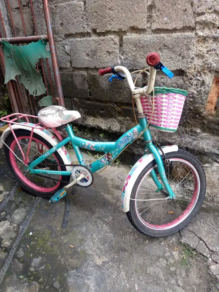 Sepeda mini ukuran 18 tinggal pakai
