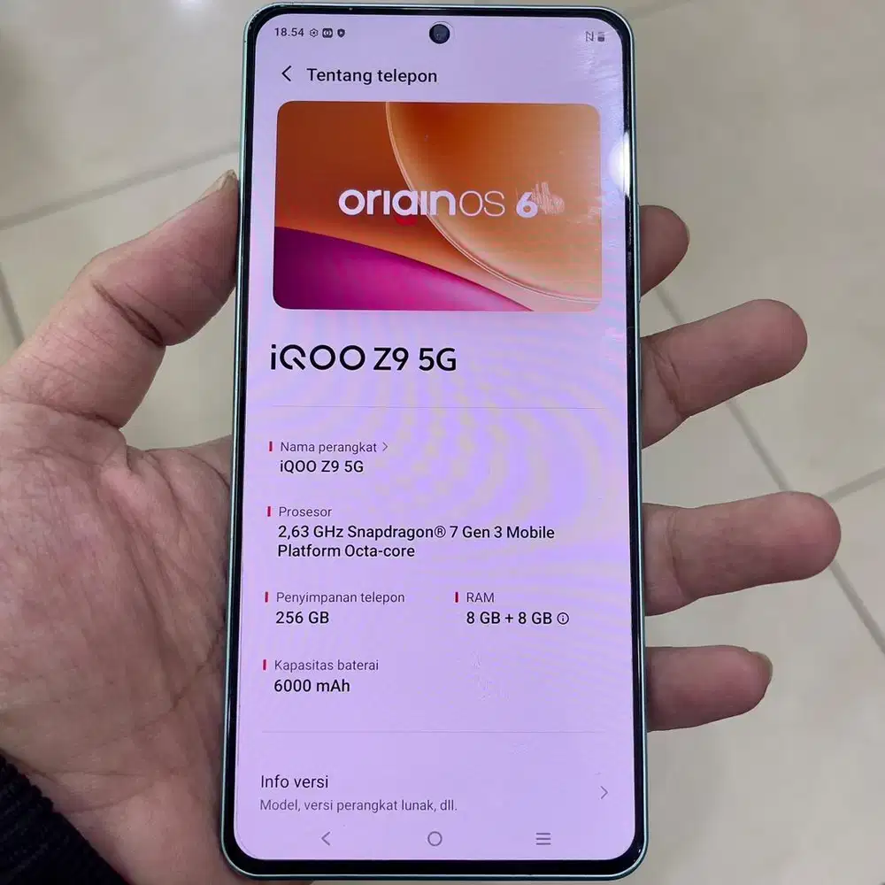 Iqoo z9 5g ram 8 / 256 resmi fullset original