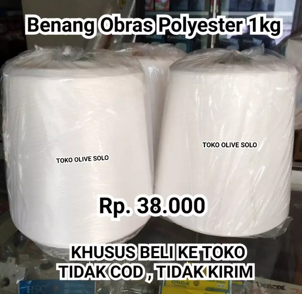 Benang Obras Polyester 500gr dan 1kg Polester