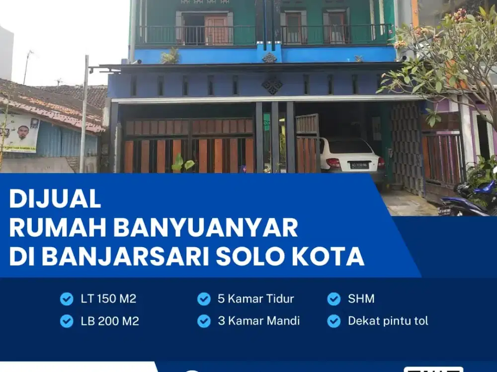 Dijual Rumah Siap Pakai Lokasi Strategis Banyuanyar,Solo Luas 150M2 BU!!