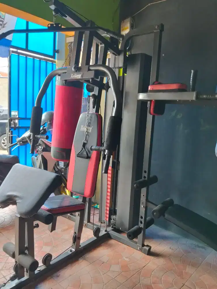 Home gym 3 sisi + samsak Alat olahraga fitnes