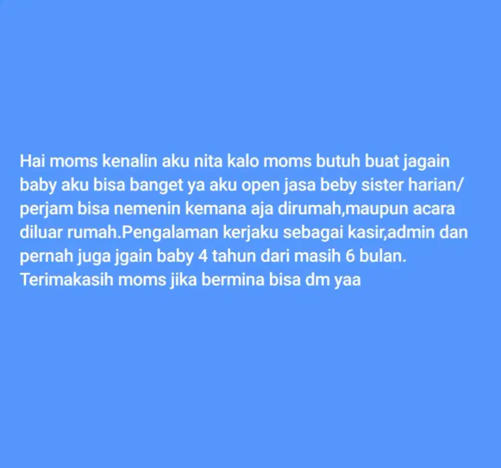 Baby sister harian