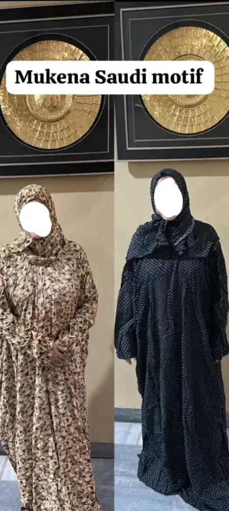 Mukena Saudi Motif tanpa renda