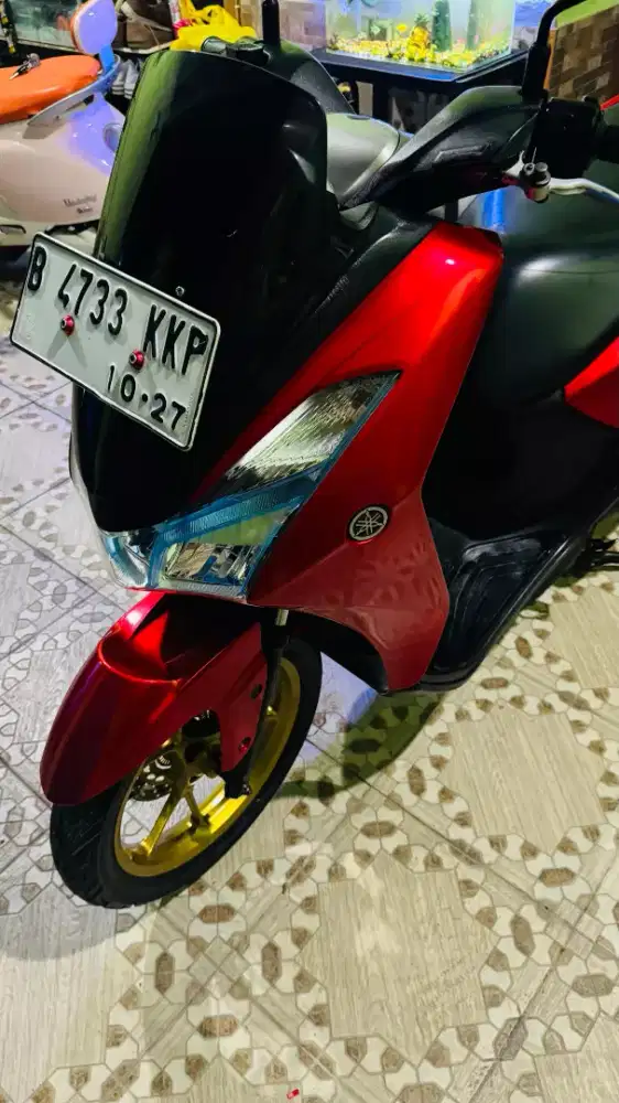 Yamaha Lexi 125 idling stop full warping sticker red candy premium
