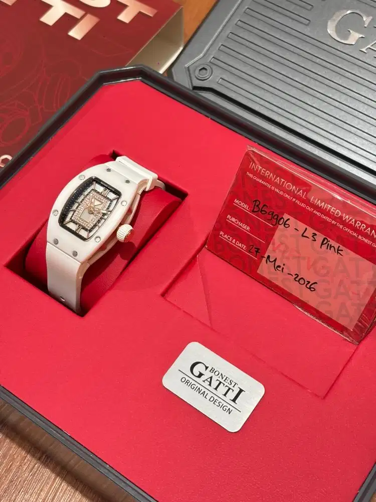 Bonest Gatti Classy Series  White Fullset New (Jam Tangan)