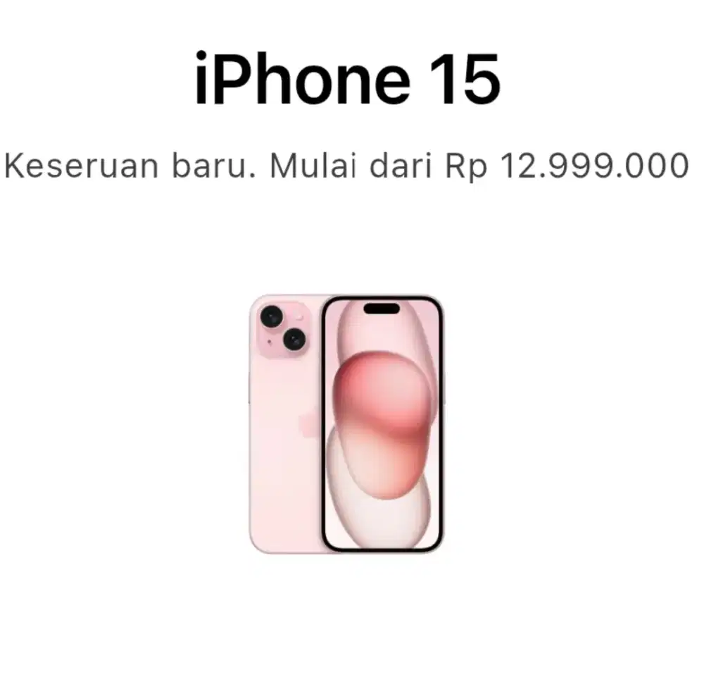 iPhone 15 Basic 128 BNIB Resmi Digimap