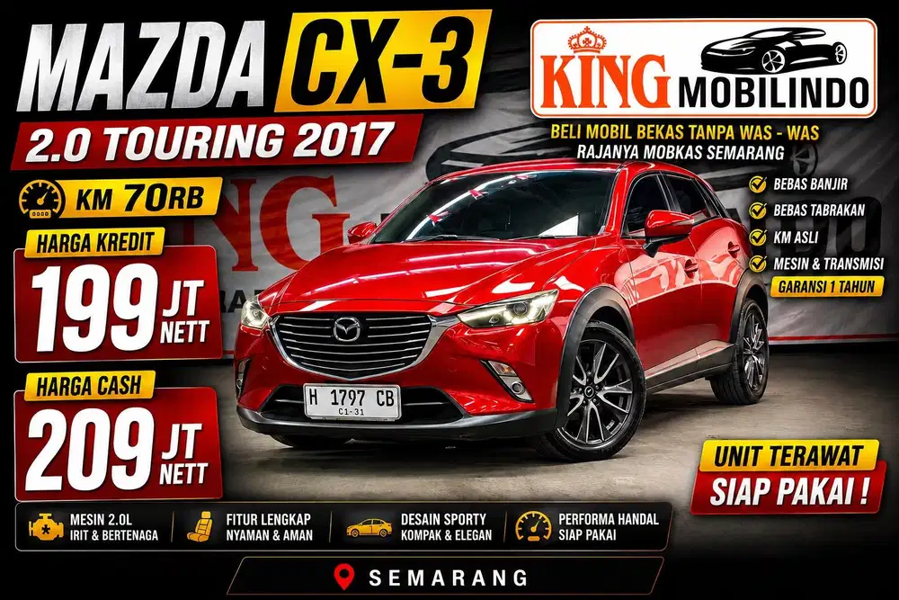 ( King Mobilindo ) Mazda CX3 2.0 Touring 2017, Low KM 80rb an