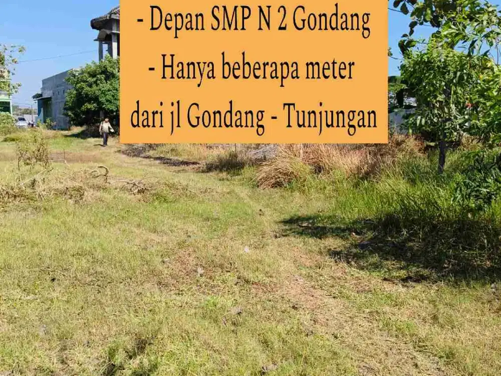 tanah depan SMPN 2 Gondang