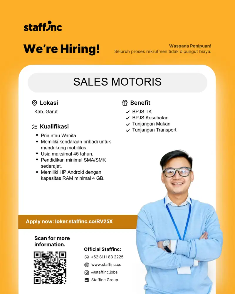 Loker Prioritas : Sales Motoris _ Staffinc Group.