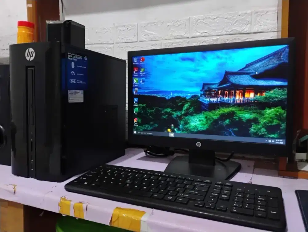 Pc HP intel core i5 gen6 + ram 8gb ddr4 + ssd + vga amd + monitor 19