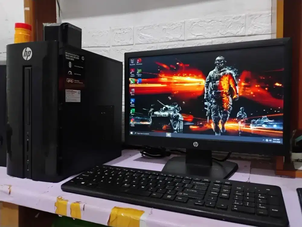 Pc gaming HP intel core i5 gen6 + ram 8gb ddr4 + vga amd + monitor 19