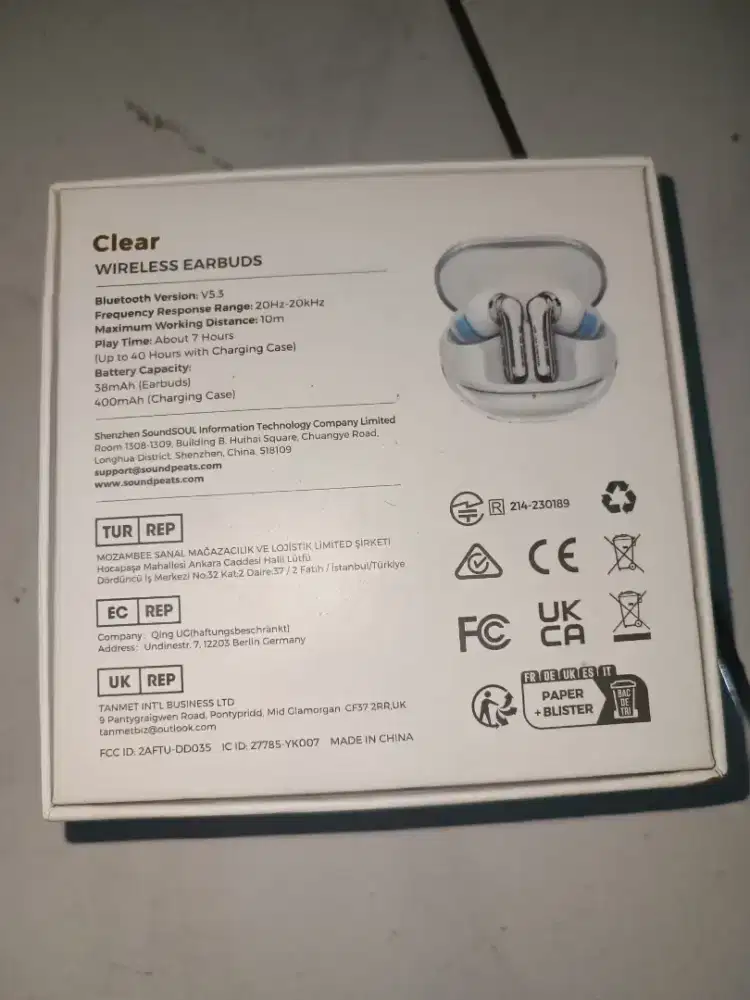 SoundPEATS Clear TWS Bluetooth 5.3