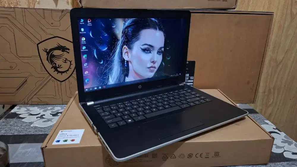 Laptop Hp 14-bw0xxx Amd E2-9000e -4GB -HDD 500GB -SIAP PAKAI