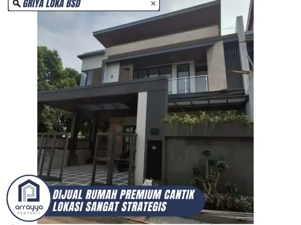 DIJUAL RUMAH PREMIUM 2 LANTAI LINGKUNGAN ASRI DI GRIYA LOKA BSD (GLB148)