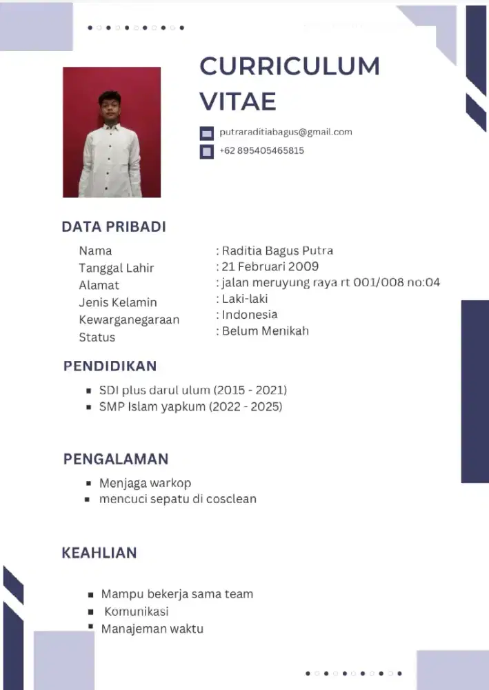 info loker untuk 2 orang cowo dan cewe