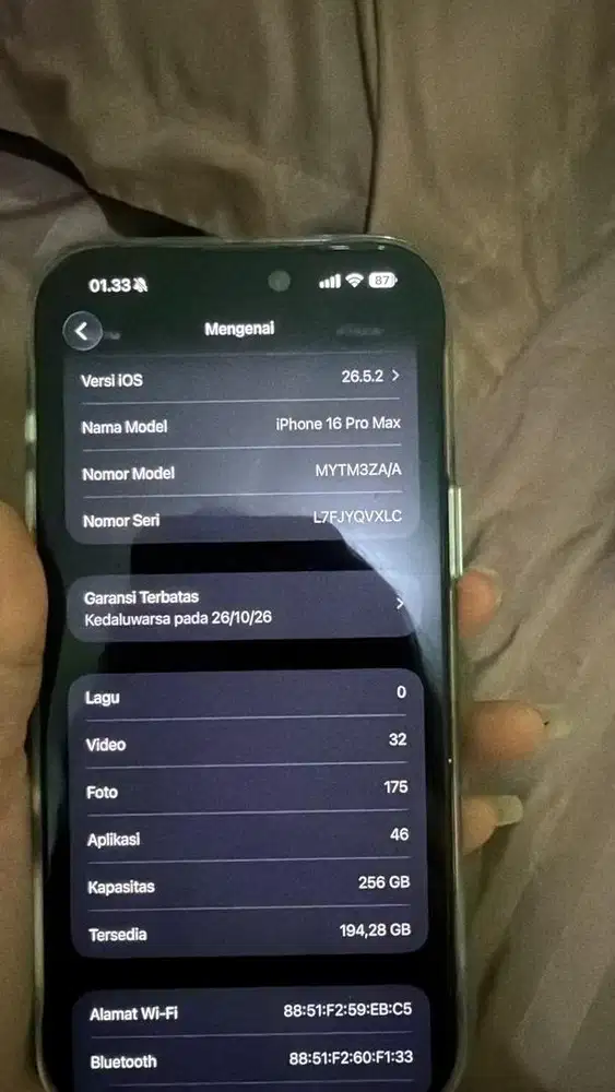 Jual iphone 16 promax 256